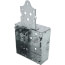 4" Steel Square Box w/ 1/2" Knockout, Bracket & Clamp