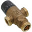 3/4" Male NPT MIXCAL 3-Way Adjustable Thermostatic Mixing Valve w/ Temp Gauge & Inlet Check Valves