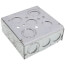 4" x 1-1/2" Deep Square Box w/ 1/2" & 3/4" Eccentric Knockouts, Welded Construction