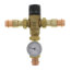 3/4" Press MIXCAL 3-Way Adjustable Thermostatic and Pressure Balanced Mixing Valve w/ Check Valve & Gauge