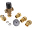 1" Male NPT MIXCAL 3-Way Adjustable Thermostatic Mixing Valve w/ Temp Gauge & Inlet Check Valves (Low Lead)