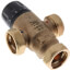 1" Press MIXCAL 3-Way Adjustable Thermostatic and Pressure Balanced Mixing Valve w/ Gauge