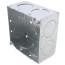 4" Steel Square Box w/ 1/2", 3/4" & 1" Knockouts