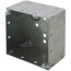 4" Square Drawn Box, 2-1/8" Deep w/ 1/2" Knockouts