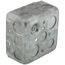 4" Square Drawn Box, 2-1/8" Deep w/ 1/2" & 3/4" Knockouts
