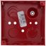 4" Steel Square Red Box w/ 1/2" & 3/4" Knockouts