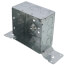 4" x 2-1/8" Deep Steel Square Box w/ 1/2" & 3/4" Eccentric Knockouts & CV Bracket