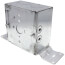 4" Steel Square Box w/ 1/2" & 3/4" Knockouts, CV Bracket and Clamp