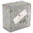 4" Square Welded Box, 2-1/8" Deep w/ 1/2" & 3/4" Concentric Knockouts w/ Raised Emboss