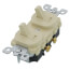 Duplex Style Single Pole Combination Switch, 15A - Ivory (120/277V)