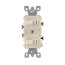 Duplex Style Single Pole Combination Switch, 15A - Light Almond (120/277V)