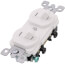 Single-Pole, Duplex Style Switch Combo, 15A - White (120/277V)