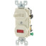 Duplex Style Single Pole Pilot Light Combination Switch, 15A - Light Almond (120V)