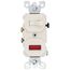 Duplex Style Single Pole Pilot Light Combination Switch, 15A - Light Almond (120V)