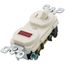 Duplex Style Single Pole Pilot Light Combination Switch, 15A - Light Almond (120V)