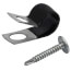 5/16" Vinyl Coated Steel Clamp with Screw for 3/8" Nominal Tube, #3 Rebar, or 3/8" Threaded Rod