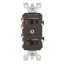 Duplex Style Single Pole/3-Way Combination Switch, 15A - Brown (120/277V)