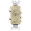 Duplex Style Single Pole/3-Way Combination Switch, 15A - Ivory (120/277V)