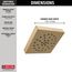 H2okinetic 4-Setting Shower Head w/ Ultrasoak (Champagne Bronze), 52484-CZ