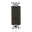 15A Decora Plus Duplex Receptacle/outlet, Commercial Grade Europlug (Black)