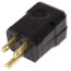 Industrial Grade, 2 Piece Plug 15A, NEMA 5-15P - Black (125V)