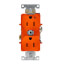 Industrial Specification Grade Duplex Receptacle, 15A, 125V (Orange)