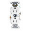 Industrial Specification Grade, Smooth Face Duplex Receptacle, 15A, 125V (White)