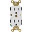 Industrial Series, Heavy Duty Slim Duplex Receptacle, 15A, 5-15R - White (125V)
