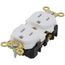 Industrial Series, Heavy Duty Slim Duplex Receptacle, 15A, 5-15R - White (125V)