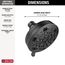 H2okinetic 5-Setting Contemporary Shower Head (Matte Black), 52638-BL18-PK