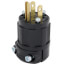 Industrial Grade, Straight Blade Plug 15A, NEMA 5-15P - Black (125V)