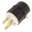 Industrial Grade, Straight Blade Plug 15A, NEMA 5-15P - Black/White (125V)