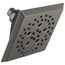 H2Okinetic 5-Setting Angular Modern Raincan Shower Head (Lumicoat Black Stainless), 52664-KS-PR