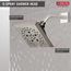 H2okinetic 5-Setting Angular Modern Raincan Shower Head (Stainless), 52664-SS