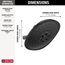 H2okinetic 3-Setting Raincan Shower Head (Matte Black), 52686-BL