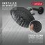 H2okinetic 3-Setting Raincan Shower Head (Matte Black), 52686-BL