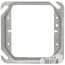 4" Steel Square 2-Gang Device Cover - 5/8" Raised
