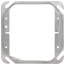4" Steel Square 2-Gang Device Cover - 5/8" Raised