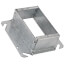 4" Steel Square 1-Gang Tile Wall Cover - 1-1/2" Raised
