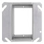 4" Steel Square 1-Gang Tile Wall Cover - 2" Raised