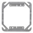 4" Steel Square 2-Gang Tile Wall Cover - 1" Raised