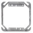 4" Steel Square 2-Gang Tile Wall Cover - 1" Raised