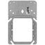 4" Square Box Mounting Plate with 3/4" Double Gang Device Ring