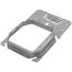 4" Square Box Mounting Plate with 3/4" Double Gang Device Ring