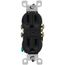 Duplex Receptacle w/ Quickwire, 15A, 5-15R - Black (125V)
