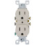 Duplex Receptacle w/ Ears, 15A, 5-15R, Light Almond (125V)