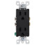 Decora Duplex Receptacle w/ Quickwire - Black (5-15R, 15 Amp, 125V)