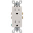 Decora Duplex Receptacle w/ Quickwire - White (5-15R, 15 Amp, 125V)