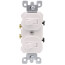 Single-Pole, Duplex Style Switch Combo, 20A - White (120/277V)