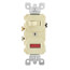 Single-Pole Switch/Neon Light Combo, 20A - Ivory (120/277V)